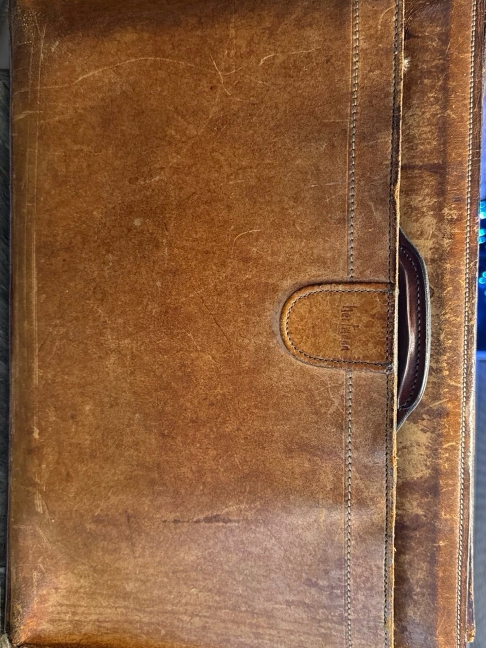 Hartmann Classic Brown Leather Briefcase with Top Handle